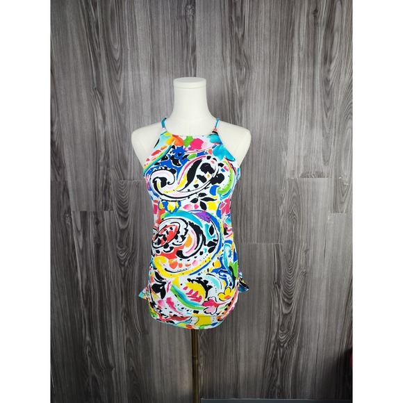 Anne Cole Other - Anne Cole Signature Paisley Floral Watercolor Swimsuit Top with built in bra XL